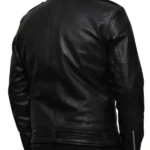 Negan Men’s Black Belted Asymmetrical Moto Leather Jacket