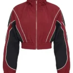 New Era Colorblock Windbreaker Jacket - Burgundy combo