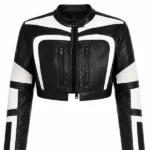 Not Like The Rest Faux Leather Moto Jacket - Black White