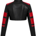 Not Like The Rest Faux Moto Jacket Black And Red Back