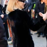 Off Weeks Jessica Chastain Velvet Blazer Back