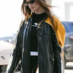 Oversized Racing Hailey Bieber Leather Jacket
