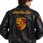 Porsche Leather Black Jacket Back