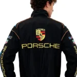 Porsche Vintage Black Racing Jacket Back