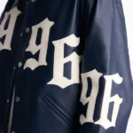 Relaxed '96 Faux Pebble Varsity Jacket