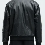Relaxed Blessed Embroidered Black Coach Jacket Back