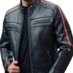 Retro 3 Cafe Racer Leather Jacket