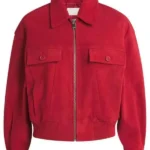 Saturday Night Live UK Aimee Lou Wood Red Suede Jacket