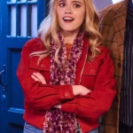 Saturday Night Live UK Aimee Lou Wood Suede Red Jacket