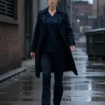 Scarpetta 2026 Nicole Kidman Trench Black Cotton Coat