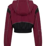 Set The Trend Windbreaker Jacket - Burgundy combo Back