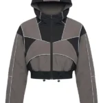 Set The Trend Windbreaker Jacket - Charcoal combo