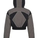 Set The Trend Windbreaker Jacket - Charcoal combo Back