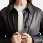 Shirt Black Leather Womens Jacket