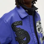 Southpole Midnight Riot Leather Varsity Jacket