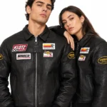 Supreme x Vanson Leathers Spiderman Black Leather Bomber Jacket