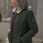 The Today Show Dylan Dreyer Quilted Green Jacket
