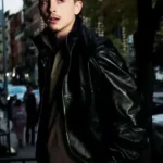 Timothee Chalamet Black Leather Jacket