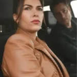 Trackers S03 Sofia Pernas Brown Leather Blazer