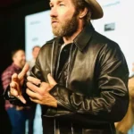 Train Dreams Joel Edgerton Black Leather Jacket