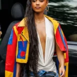 Tyla Maaya Berlin Multicolor Leather Jacket