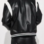 Uncompromising Faux Leather Black Jacket Back