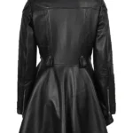 Untitled-1Gonzalez Women's Back Black Peplum Leather Jacket
