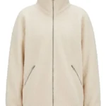 Womens Almond White Pile Jacket