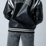 Women's Back Faux Leather Varsity Jacket