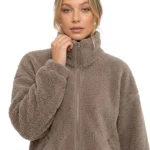 Womens Beige Teddy Jacket