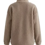 Womens Beoge Pile Teddy Jacket Back