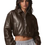 Women’s Dark Brown Cropped Jacket