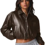 Women’s Dark Brown Cropped Jacket