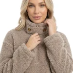 Womens Dark Clay Teddy Jacket