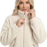 Womens Off White Teddy Jacket