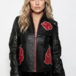 Womens Red Clouds Black Cloak Jacket
