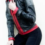 Womens Red Hooded Jacket
