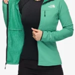 Womens Series Green Fleece Zipper Hoodie