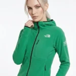 Womens Summit Series Fleece Green Hoodie
