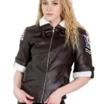 Womens Tracer Brown Leather Jacket