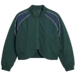 Your Best Shot Double Zip Windbreaker Jacket - Green combo