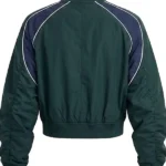 Your Best Shot Double Zip Windbreaker Jacket - Green combo Back
