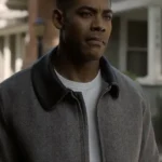 Aaron Pierre TV Series Lanterns John Stewart Grey Wool Jacket