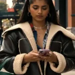 Abhinaya Chilukuri Not Suitable for Work Black Leather Jacket
