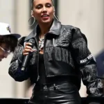 Alicia Keys Knicks Victory Parade 2026 Concert Cropped Jacket