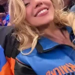 Basketball Finals 2026 Sydney Sweeney Blue Knicks Jacket