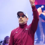 Big Slick Celebrity Weekend Jason Sudeikis Maroon Track Jacket