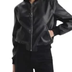 Bomber Black Leather Jacket