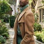 Bridgerton Simon Side Basset Beige Wool Coat