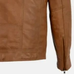 Brown Leather Biker Jacket